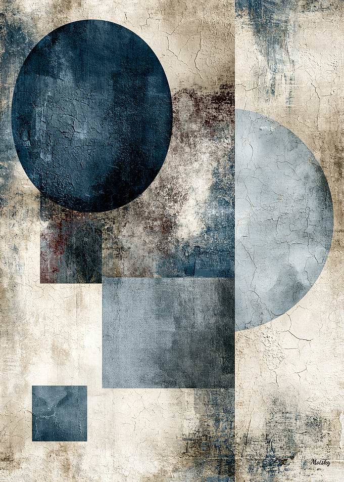 Textured Geometry No. 17 Minimalist Abstract Wall Art