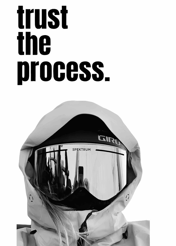 Trust the Process Ski Goggles