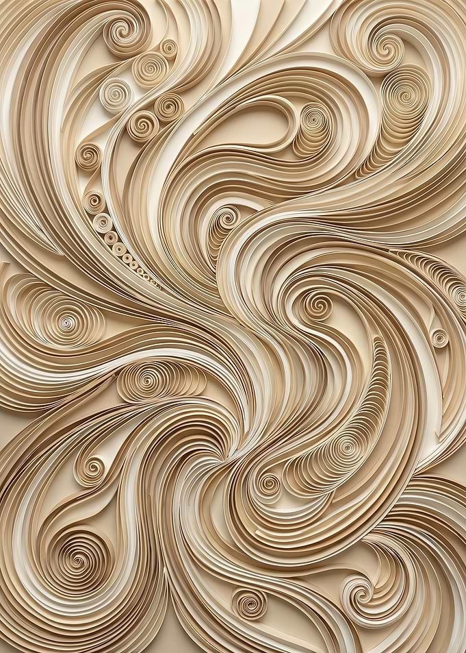 Abstract Paper Quilling Swirls