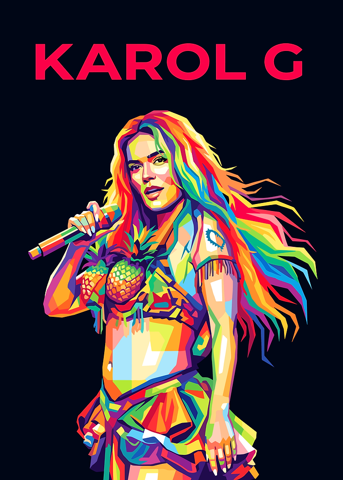 Karol G Pop Art Portrait