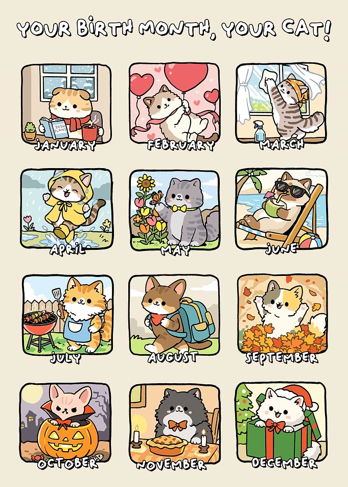 Your Birth Month, Your Cat