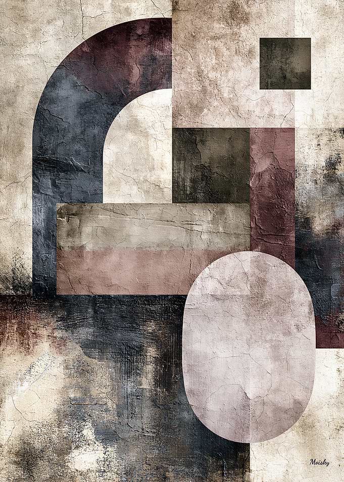 Textured Geometry No. 16 Minimalist Abstract Wall Art