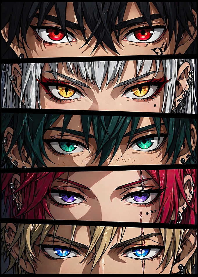 Anime Eyes Collage