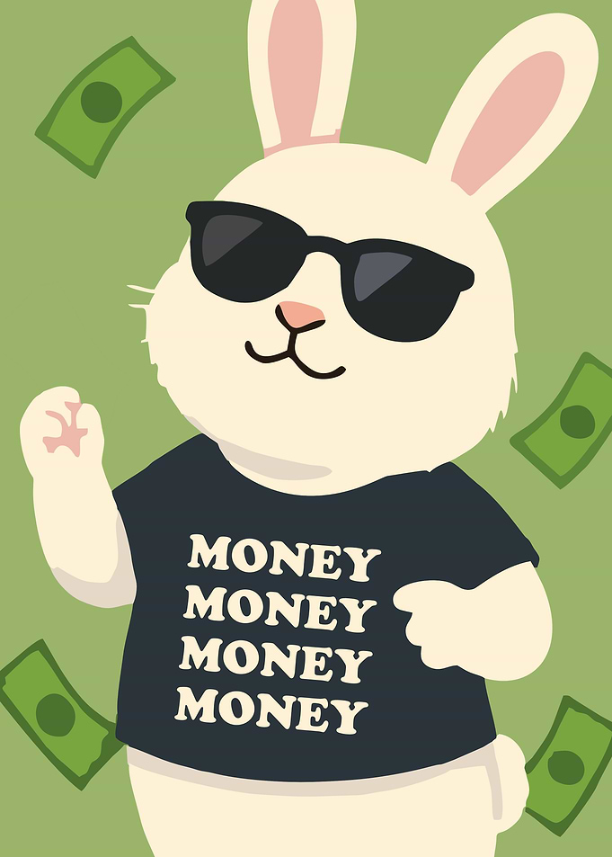 Cool Bunny with Money
