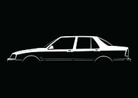 9000 Sedan Silhouette