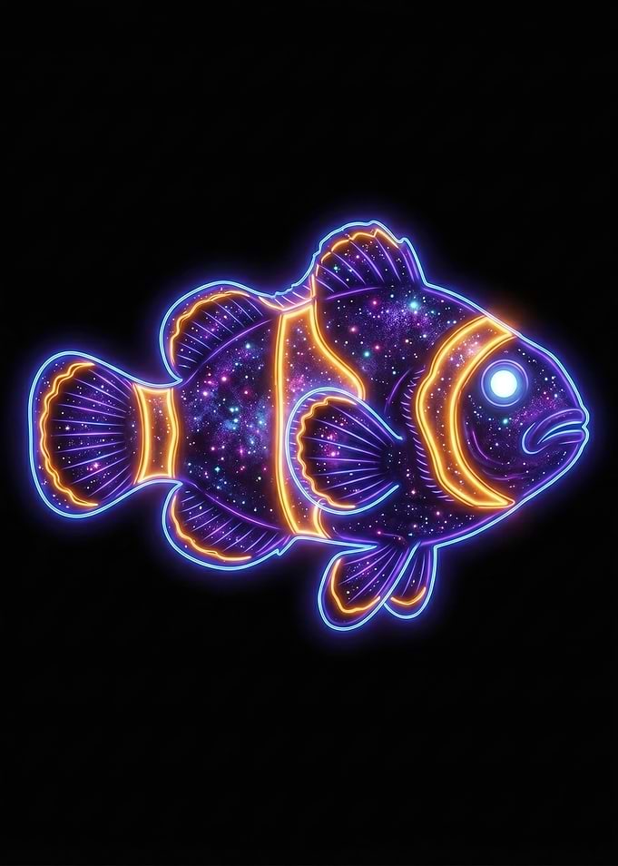Neon Galaxy Clownfish