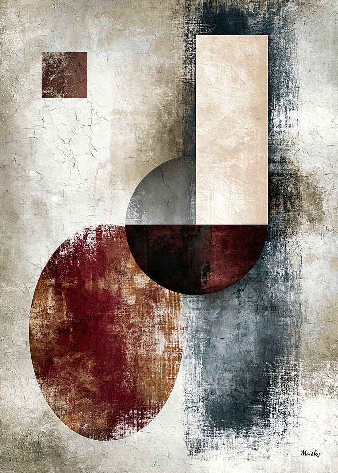 Textured Geometry No. 14 Minimalist Abstract Wall Art