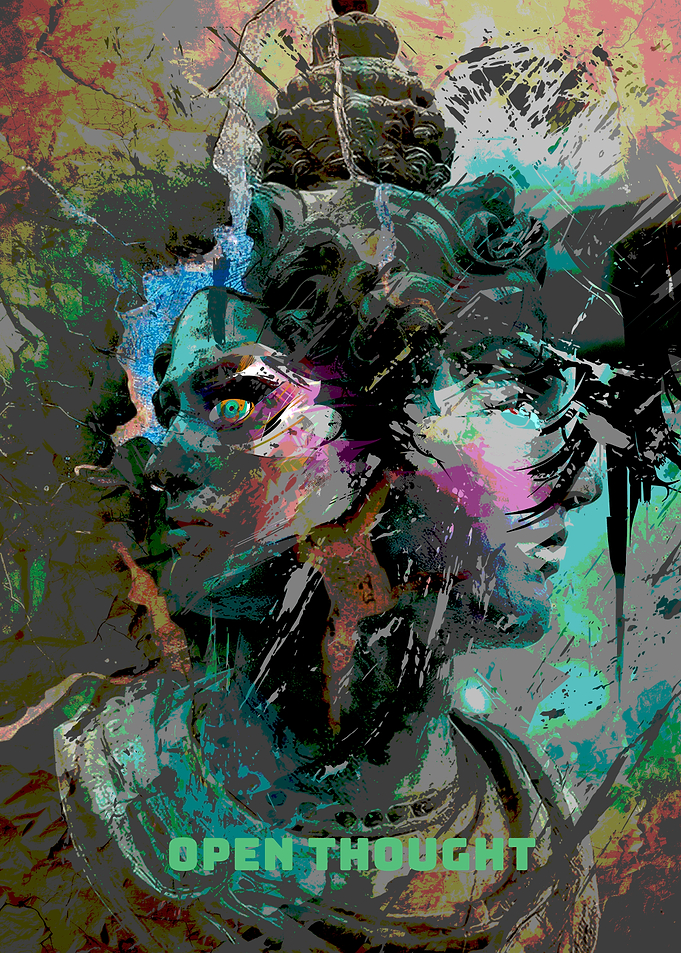 Abstract Sculpture with Text