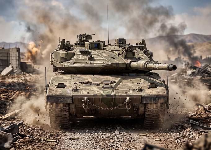 Tank in a War Zone