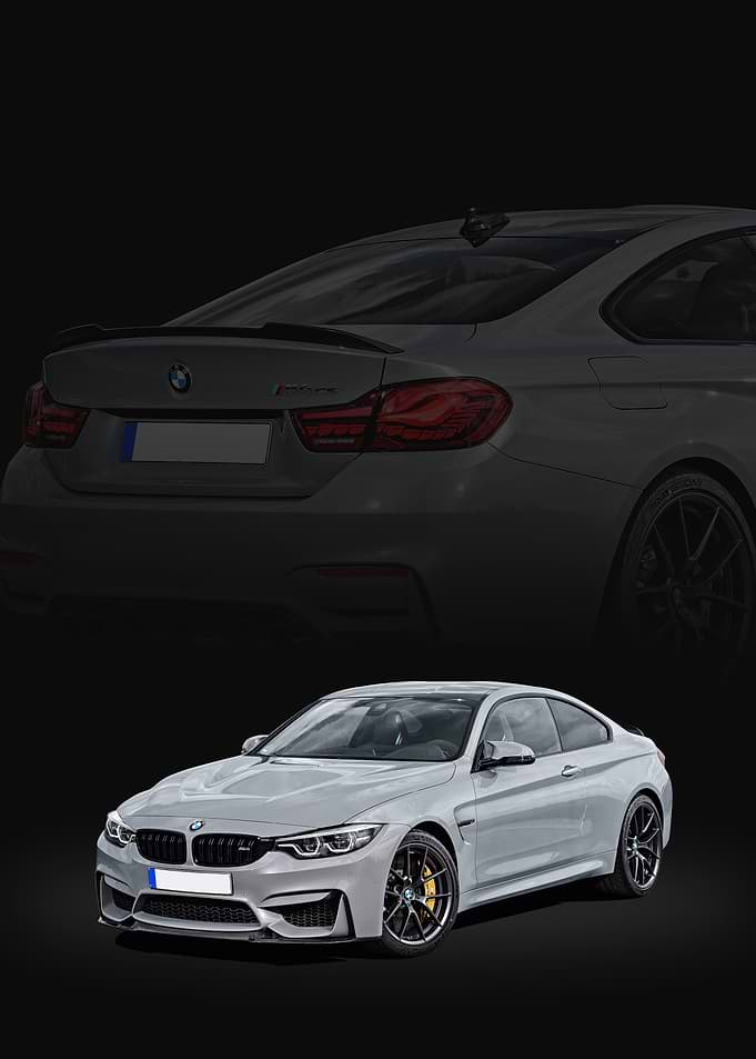 Silver BMW M4 CS