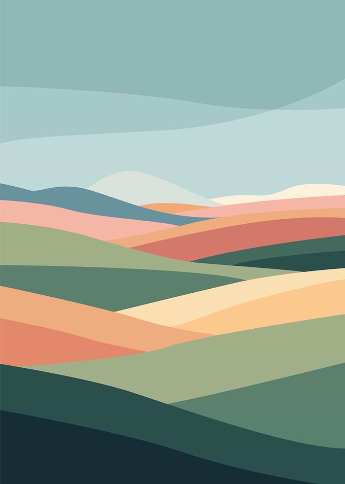 Abstract Rolling Hills Landscape