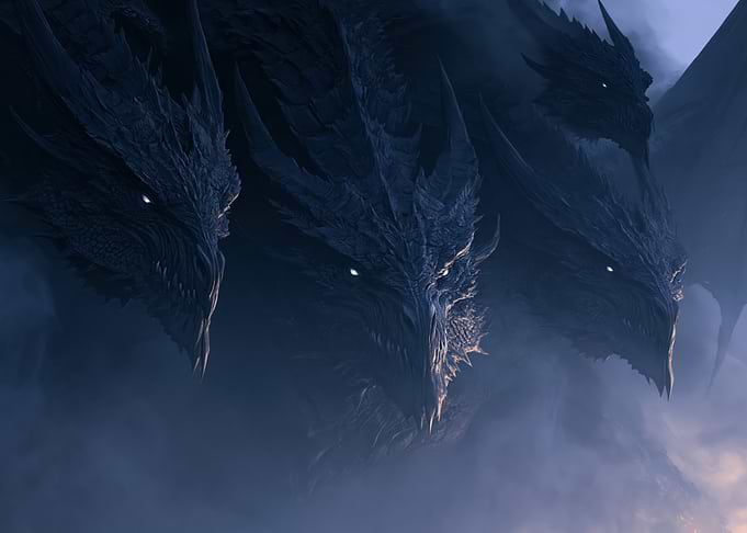 Three-Headed Dragon in Fog