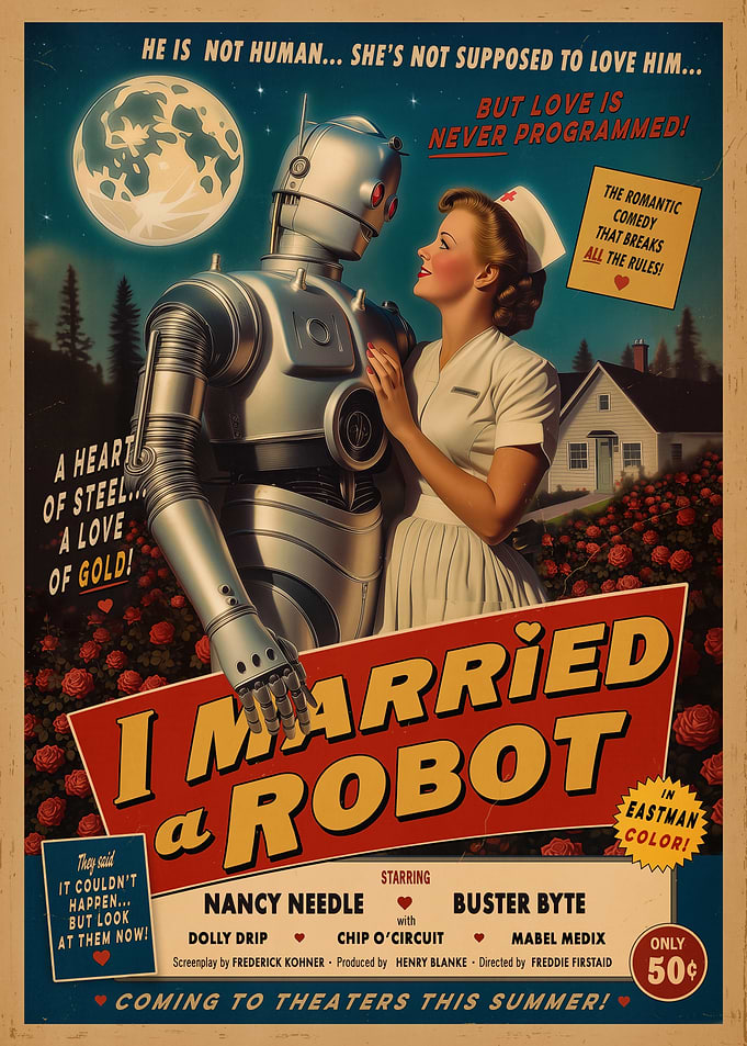 I Married a Robot Vintage Movie Poster