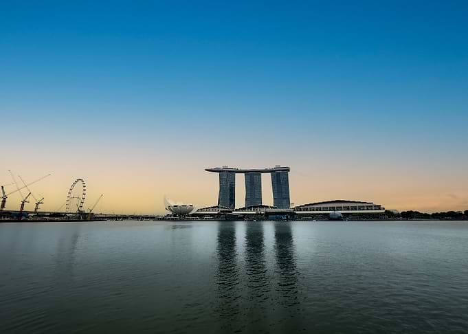 Singapore Marina Bay Sands at Dusk
