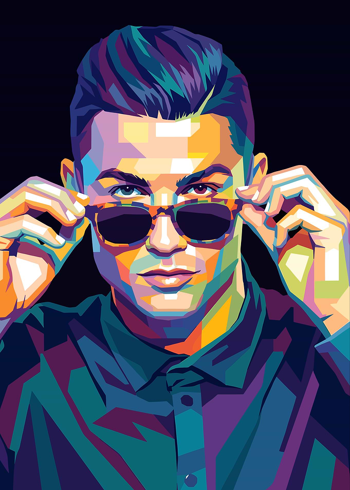 Cristiano Ronaldo Pop Art Portrait
