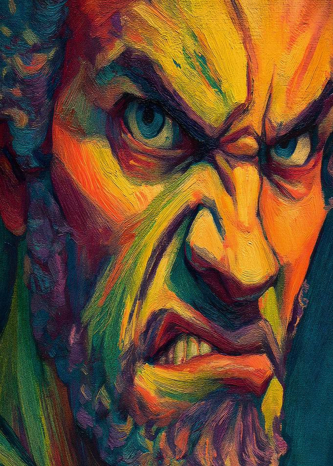 Furious Man's Face
