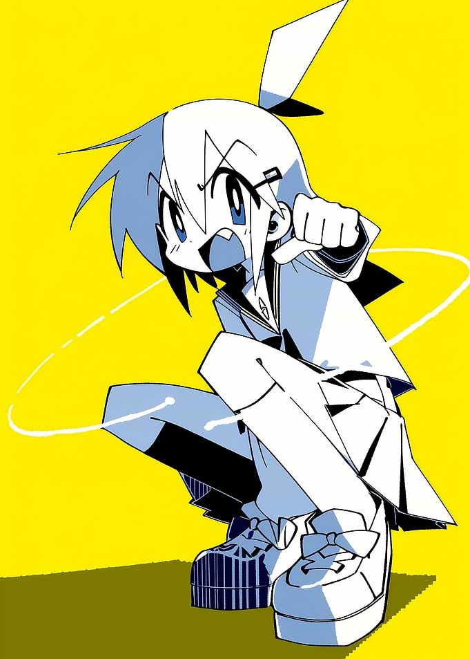 Anime Girl in Action Pose