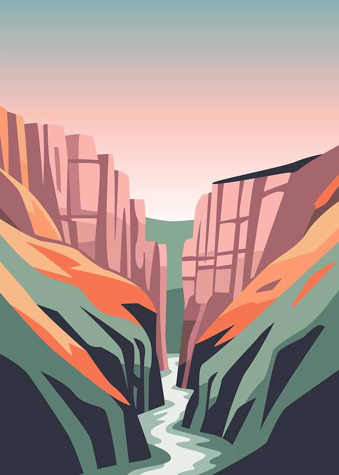 Canyon River Landscape