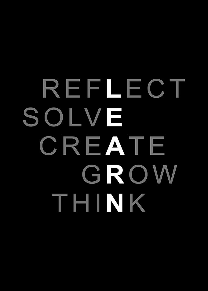 Inspirational Words on Black Background