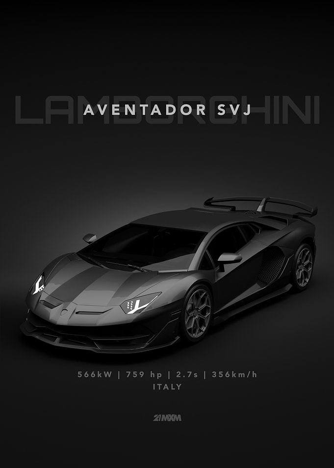 Lamborghini Aventador SVJ Poster