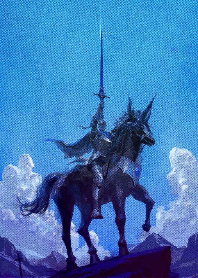 Knight on Horse with Sword