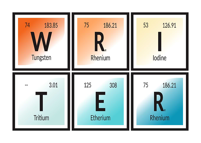 Periodic Table Elements Spell 'WRITER'