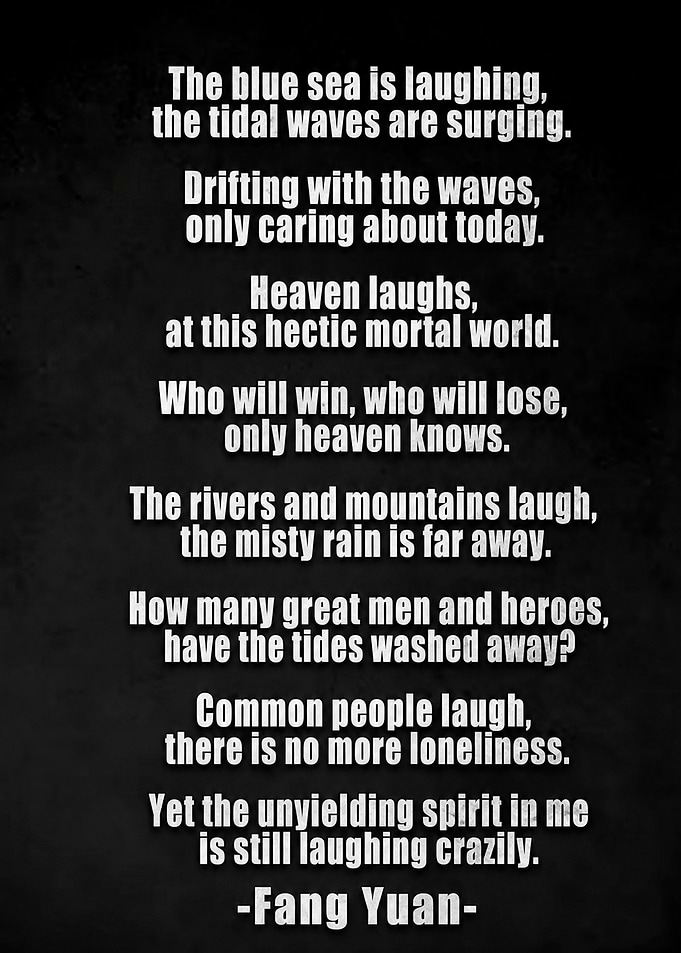 Inspirational Poem on Textured Background