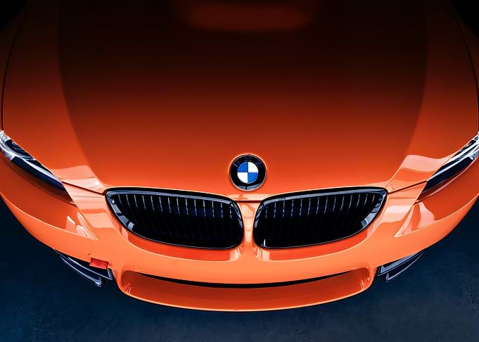Orange BMW M3 Front View
