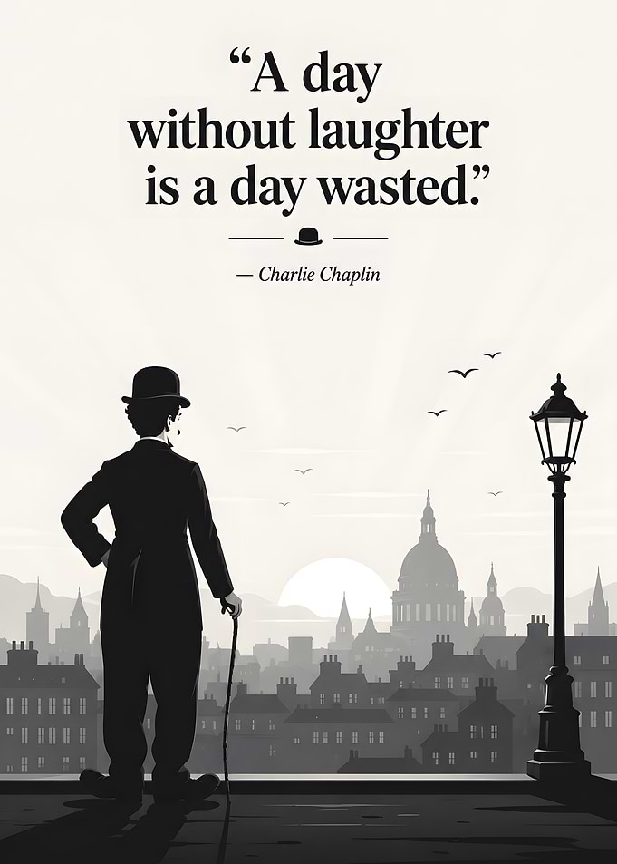 Charlie Chaplin quote about laughter