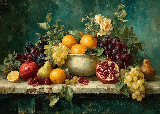 Still Life Fruit Arrangement