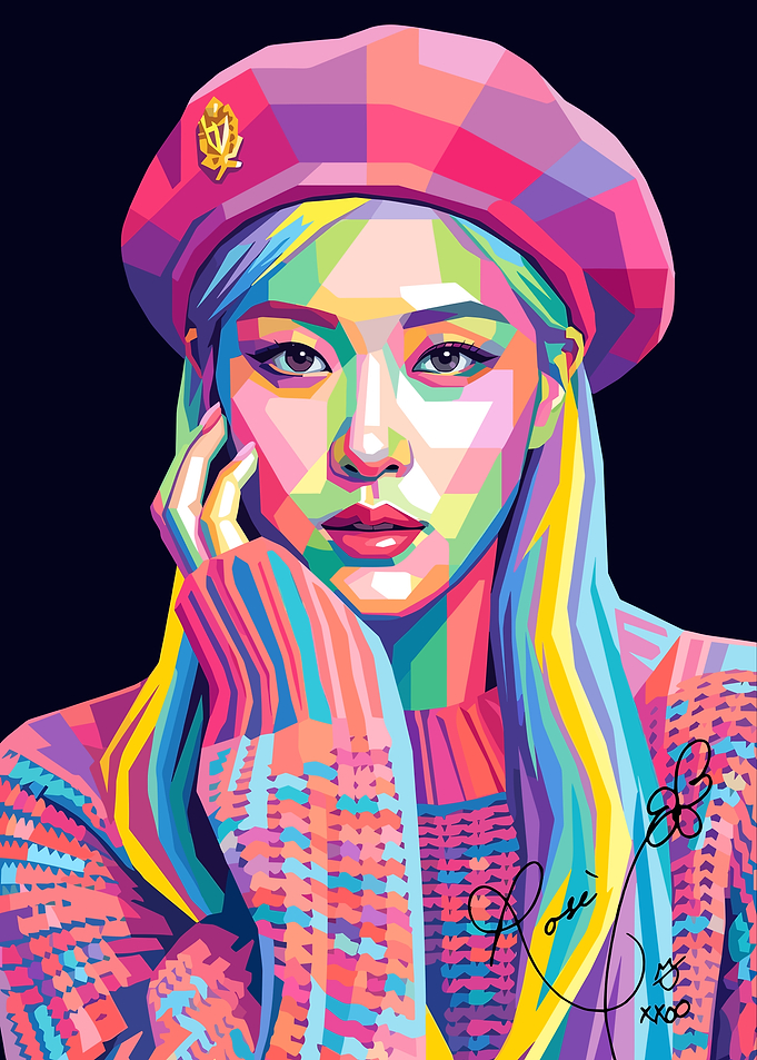 Rosé Pop Art Portrait