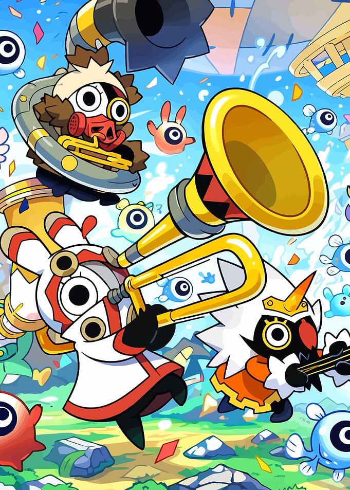 Musical Creatures Playing Instruments