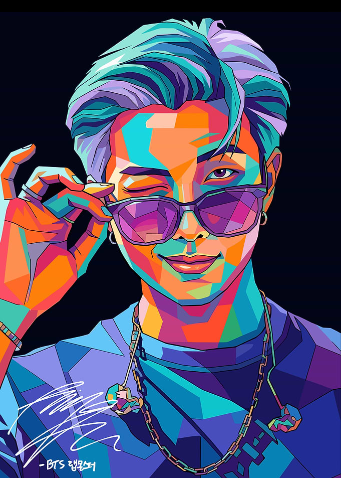 BTS RM Pop Art Portrait