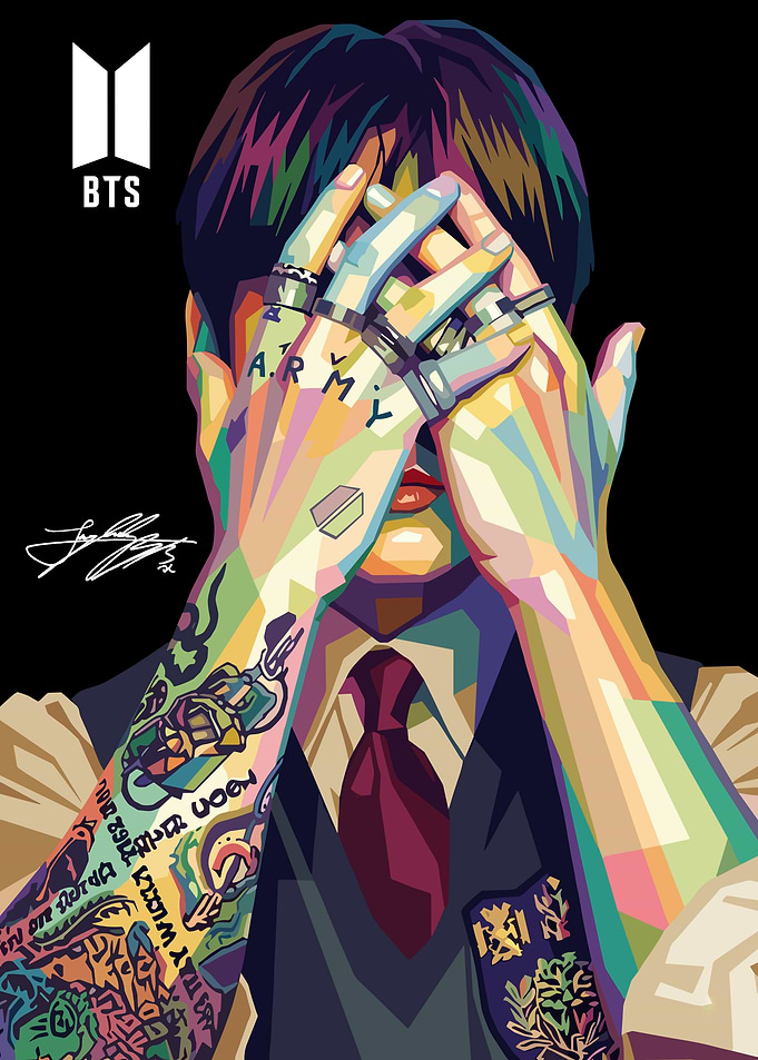 Jungkook BTS Pop Art Portrait