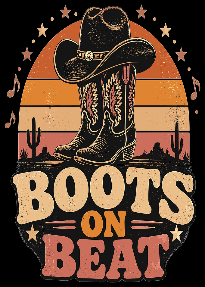 Boots on Beat Cowboy Graphic