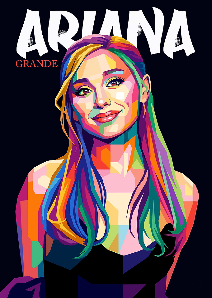 Ariana Grande Pop Art Portrait