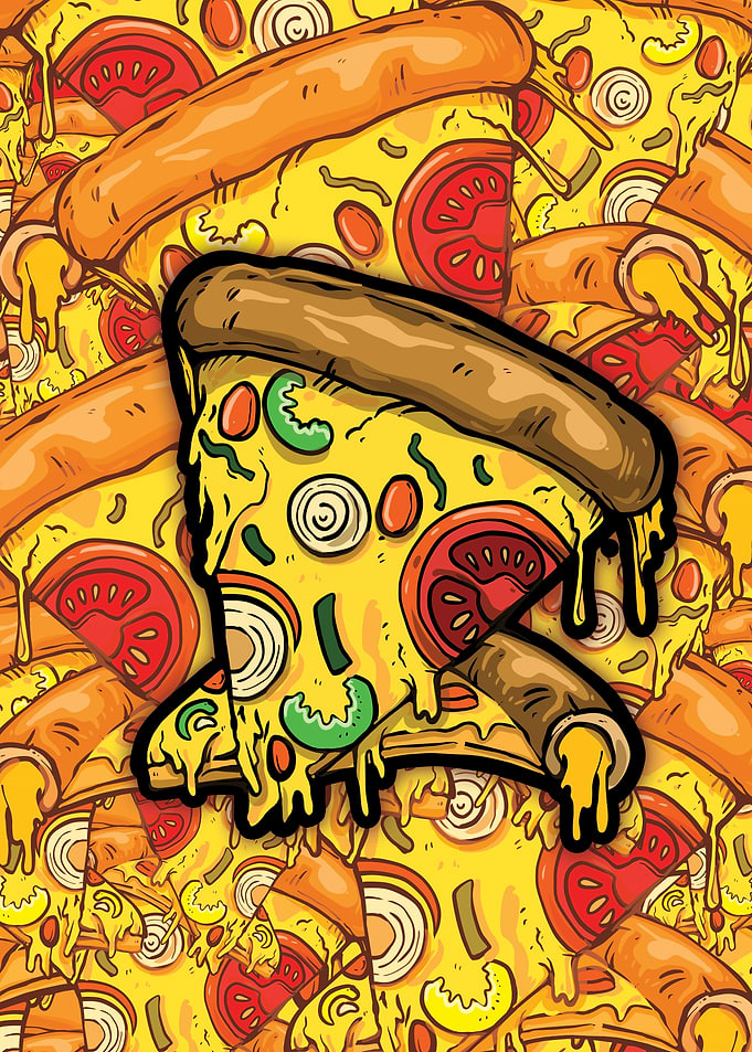 Delicious Pizza Slice Art