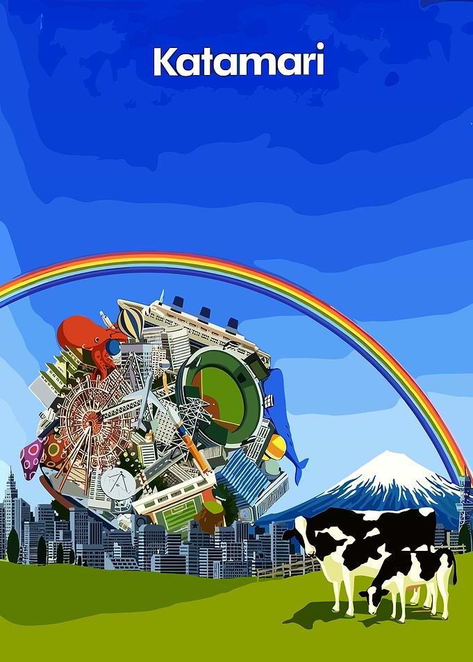Katamari Prince and Mount Fuji