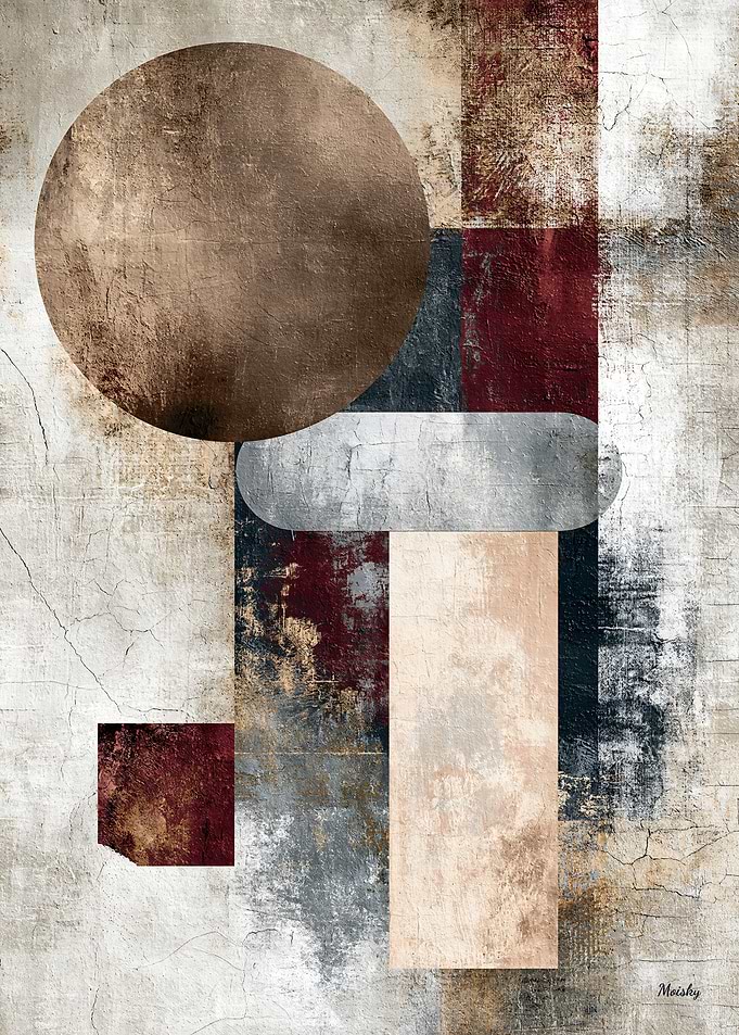 Textured Geometry No. 13 Minimalist Abstract Wall Art