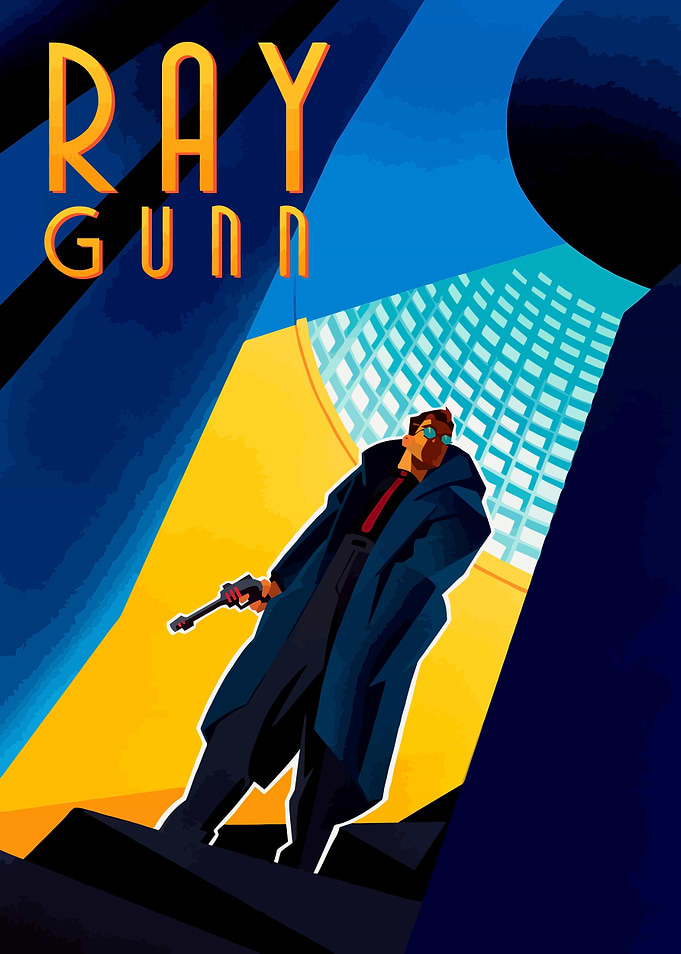 Ray Gunn Noir Detective Art