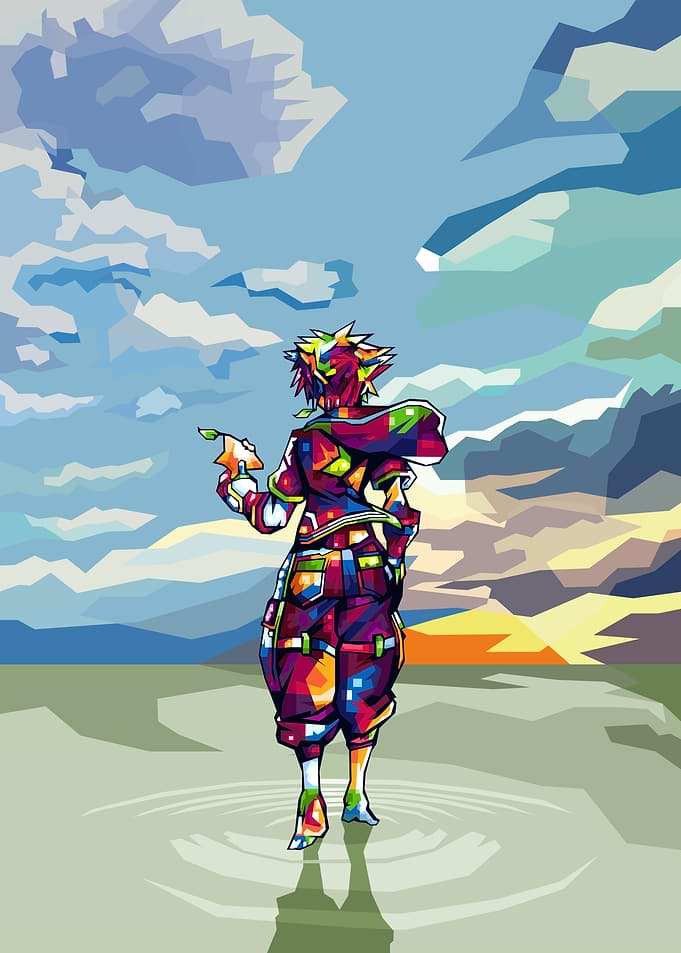 Sora Kingdom Hearts Pop art