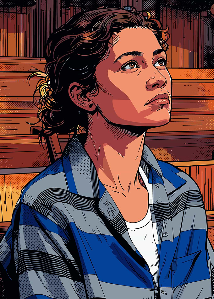 Comic Style Portrait of a Woman