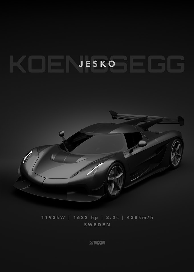 Koenigsegg Jesko Car Poster
