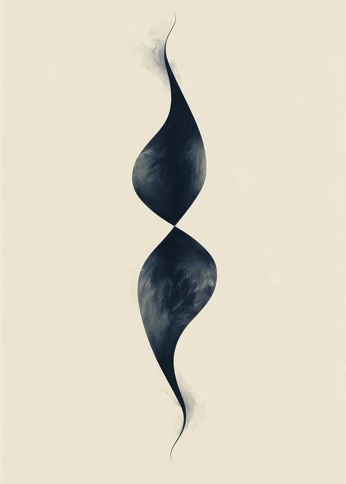 Abstract Dark Ink Droplets