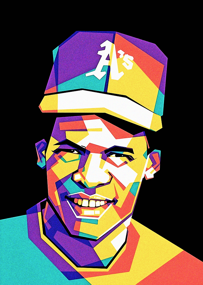 Rickey Henderson Pop Art Portrait