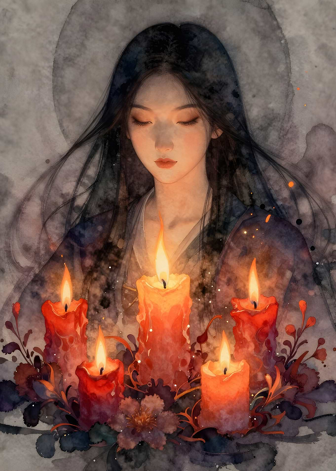 Woman with Candles
