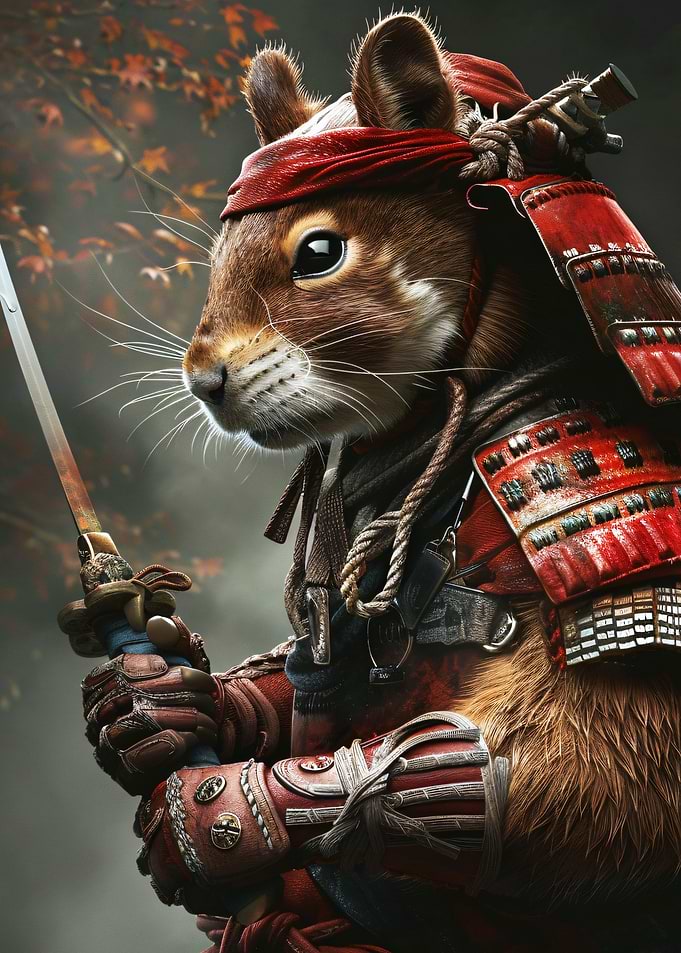 Samurai Squirrel Warrior