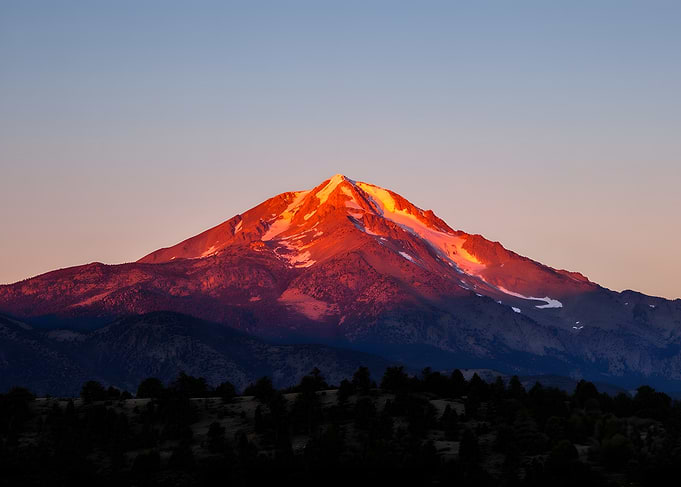 Mountain Peak at Sunset