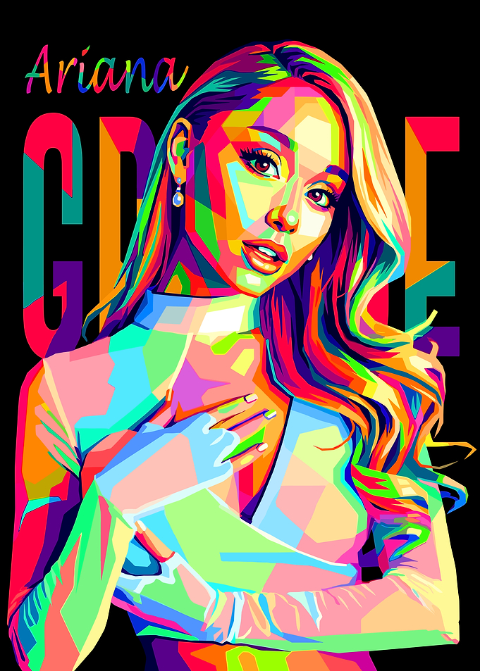 Ariana Grande Pop Art Portrait