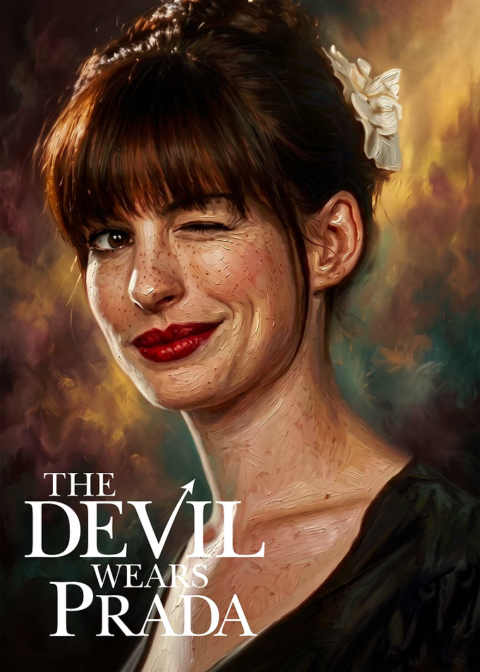 Anne Hathaway as Andy Sachs in The Devil Wears Prada